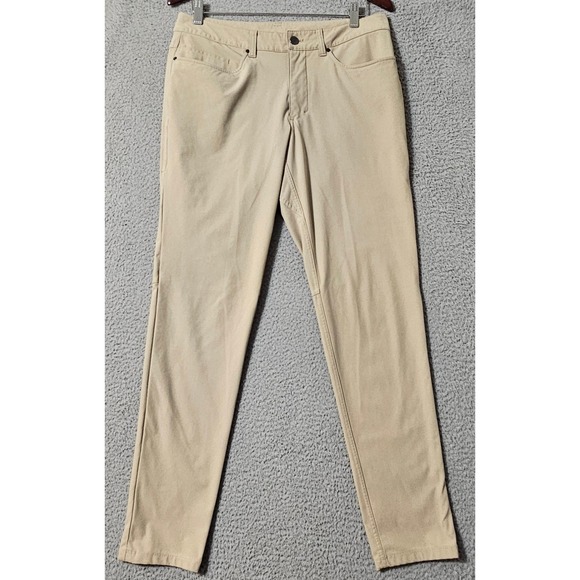 Lululemon Pants ABC Skinny Fit 5 Pocket Warpstreme Beige Tan 32x30 M5AD5S - Picture 1 of 8